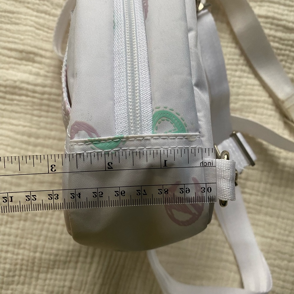 White Monogram Champion Mini Convertible Backpack/ Shoulder Bag - Picture 7 of 7